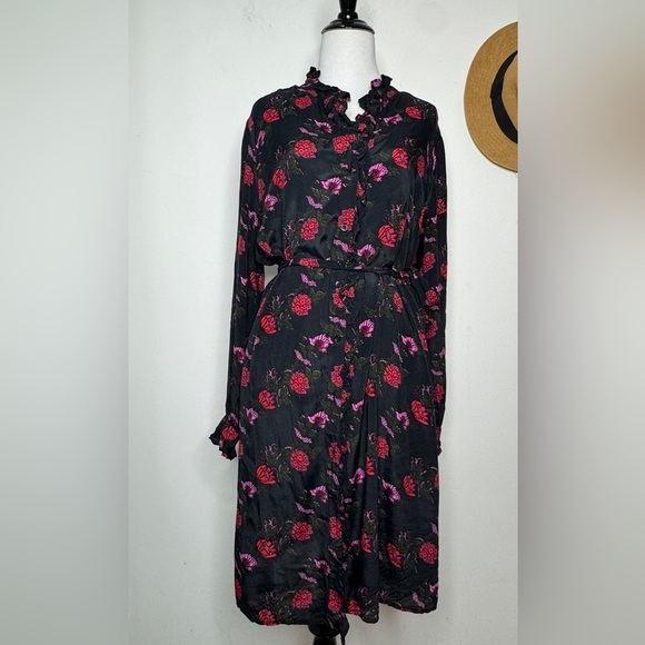 Lucky Brand Mackenzie Printed Dress Large - Picture 3 of 10